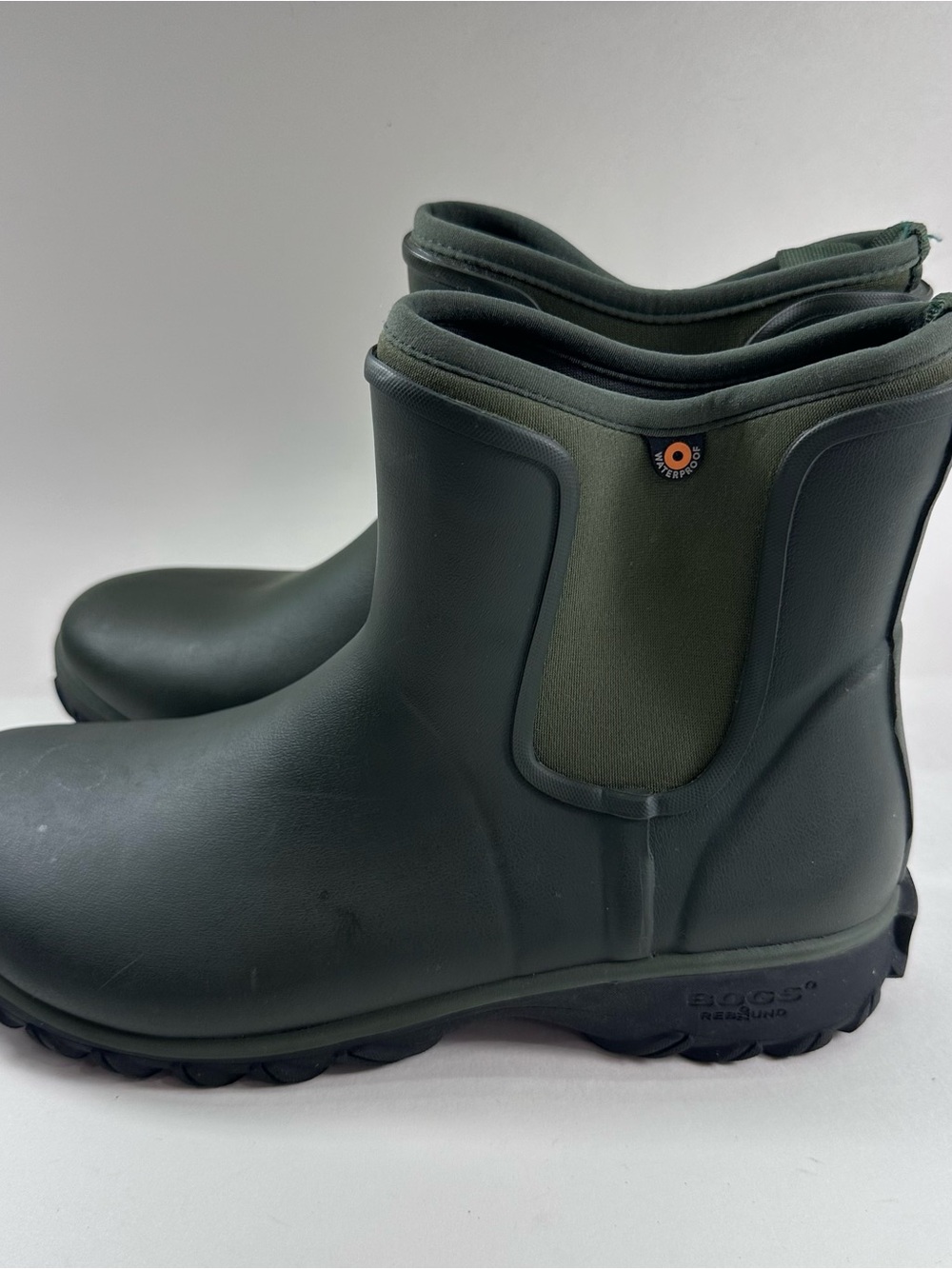 Bogs Women’s Short Chelsea Rain Boots in Dark Green - Picture 3 of 7